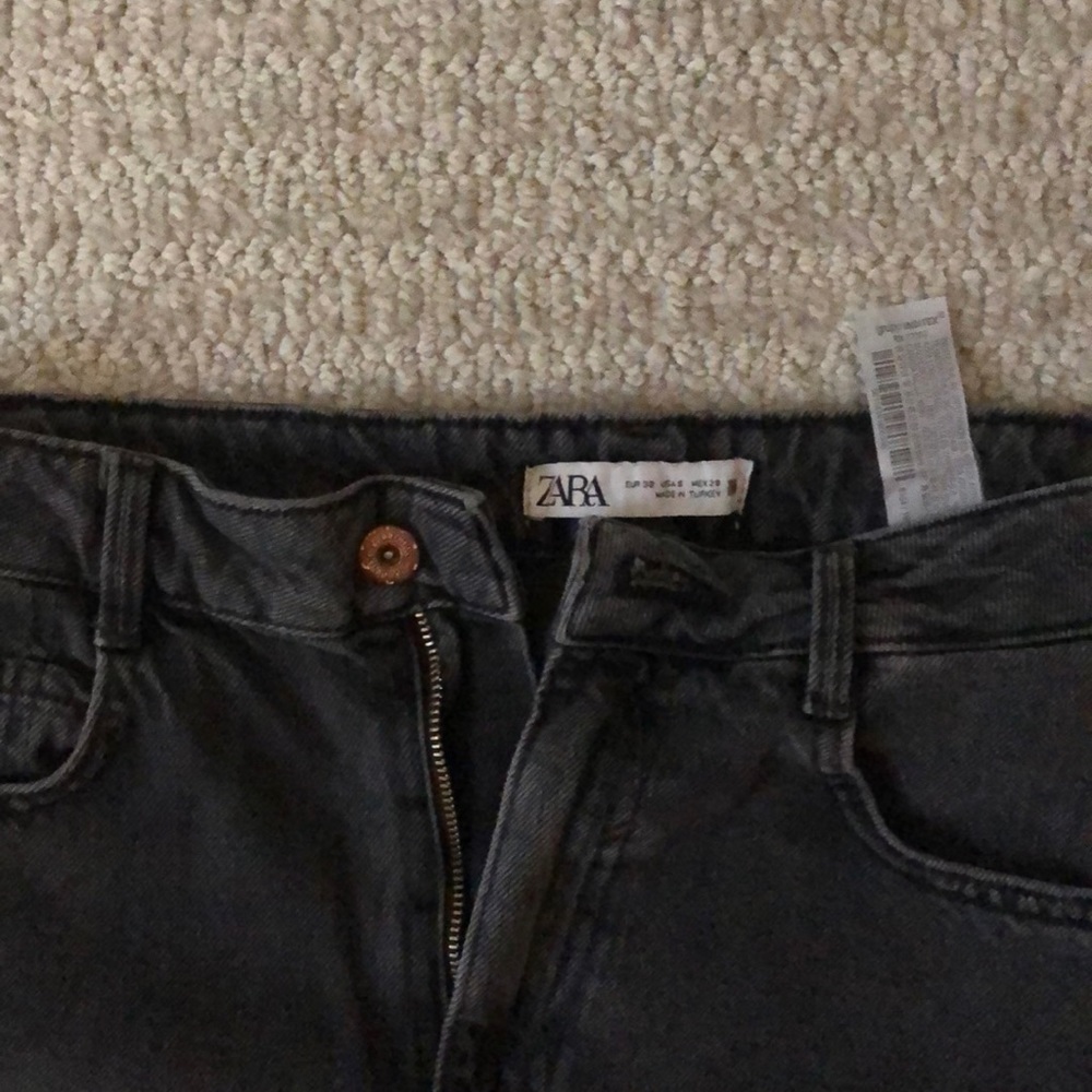 ZARA black mom fit jeans